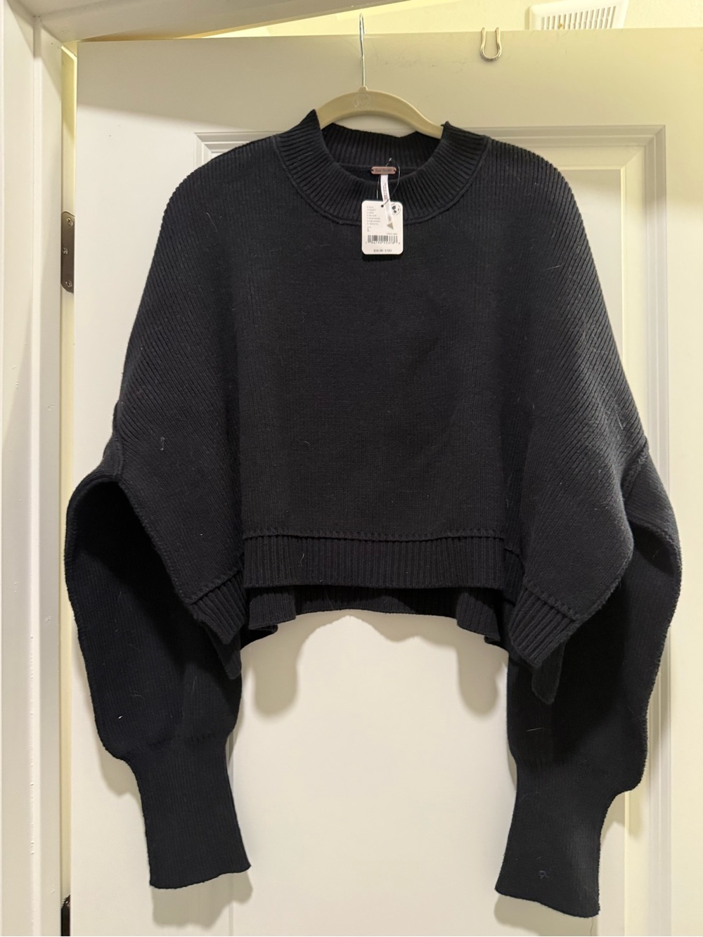 NWT Free People Easy Street Crop Pullover
Black